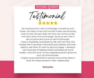 Happy Client Feedback - Susan Quinn Life Coach LA